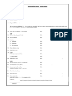 Sample Interim Payment Application