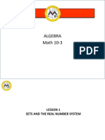 MATH 10-3 Lesson 1 Sets and The Real Number System