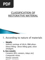 Classification of Restorative Material