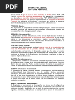 Modelo de Contrato Laboral