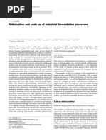 Optimization and Scale Up of Industrial Fermentation Processes