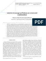 Effects of Sewage Pollution On Coral Reef Communities