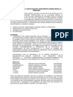 Acta de Fundación y Constitución Del Asentamiento Humano Brisas La Primavera