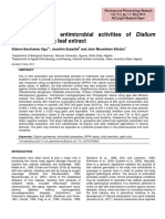 Antioxidant and Antimicrobial Activities of Dialium: Guineense (Willd) Leaf Extract