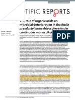 The Role of Organic Acids On Microbial Deterioration in The Radix Continuous Monoculture Regimes