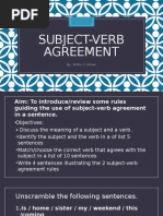 Subject Verb Agreement