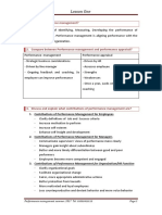 Performance Summary Revision Lesson 1