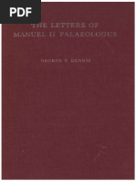 George T. Dennis (Trans) The Letters of Manuel II Palaeologus PDF