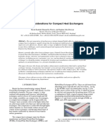 Design Considerations For Compact Heat Exchangers