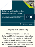 Procemin 2015 Building and Maintaining Effective Project Teams