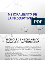 Mejoramiento de La Productividad