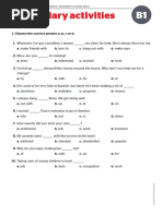 Diagnostic Test Full Blast B1+ Vocabulary