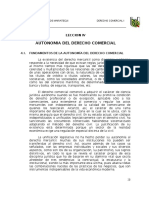 Autonomia Del Derecho Comercial en El Peru