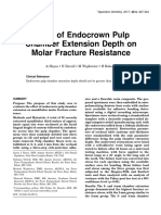 Effect of Endocrown Pulp Chamber Extension Depth On Molar Fracture Resistance 2017