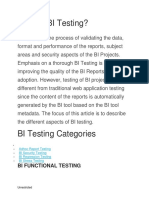 What Is BI Testing