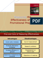 The Effectiveness of The Promotional Program: Measuring