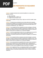 Unidad 3 Ejercicios Propuestos de Equilibrio Quimico