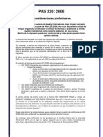 15 - PAS 220 Consideraciones Preliminares