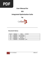 User Manual For IOS Integrated Optimisation Suite By: Document History