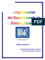 Programación de Física y Química - Curso 2015-16