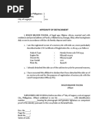 Affidavit of Detachment