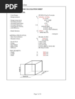 MS Tank Fabrication Calculation