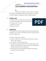 Method Statement For Installation of Horizontal Drains: Geoprofound Engineering SDN BHD