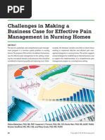 Challenges in Making A Business Case For Effective Pain Management in Nursing Homes