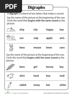 Phonics Practice Test Blends Digraphs