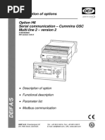 Description of Option H6 (Serial Communication - Cummins GCS)