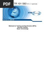 ETSI TR 101 583: Methods For Testing and Specification (MTS) Security Testing Basic Terminology