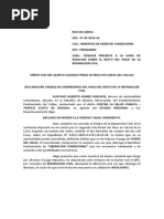 Declaracion Jurada Pago Del Resto de La Reparacion Civil Gomez Hincapie