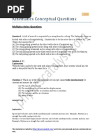 Kinematics Conceptual Questions