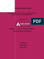 Customer Behavior Regarding Mutual Fund at Axis Bank