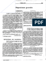 Disposiciones Generales: Presidencia Del Gobierno