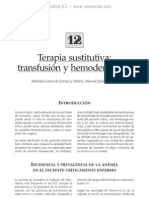 Terapia Sustitutiva. Transfusio Ün y Hemoderivados