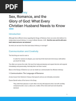 Sex Romance and The Glory of God