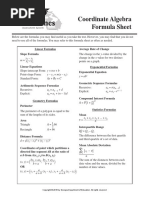 Coordinate Algebra Formulasheet