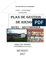 Plan de Gestión de Riesgo Mushit Secundaria Presentar