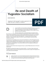 The Life and Death of Yugoslav Socialism