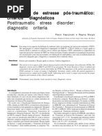 Transtorno de Estresse Pós-Traumático - Critérios Diagnósticos PDF