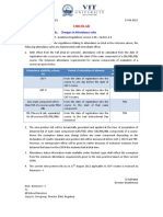 Circular On Changes in Attendance Rules