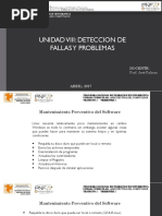 Unidad Viii - Deteccion de Fallas y Problemas