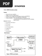 RFID Home Security System