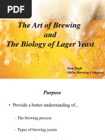 The Art of Brewing and The Biology of Lager Yeast: Tom Pugh Miller Brewing Company