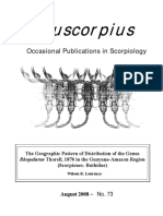 The Geographic Pattern of Distribution of The Genus - Em-Rhopaluru