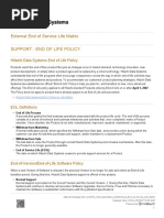 Hitachi External End of Service Life Matrix