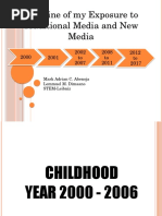 Timeline of My Exposure To Traditional Media and New Media