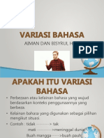 Variasi Bahasa