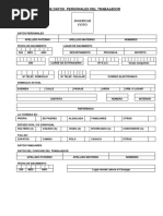 Ficha de Datos Personales Del Trabajador